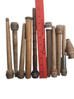 Wood Spools Bobbins Wooden Industrial Style 3 -10  Spindles Quills Mixed Lot-10