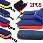 2 Pack Eye Glasses Case Box Sunglasses Protector Hard Zipper Belt Clip Portable