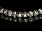 Small Strand Of 28 Yemeni High Silver Melon-shaped Spacer Beads Vbp008c