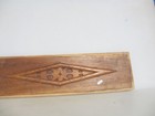 Antique Carved Wooden Panel Plaque Old Wood Victorian Scrolls Vintage 7 x25 5 