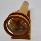 Kaleidoscope Wood Handmade Signed Double Wheel With Base Pressed Flowers 13 