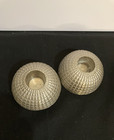 Vintage Pair Of Silver Plated Small Candle Stick Holders