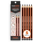 Carpenters Pencils Pack Of 5   Builders Pencil With Trigrip Jumbo Barrel -