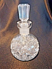 Vintage Pressed Glass Perfume Bottle With Stopper- 5  X 3 