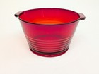 Vintage Ruby Red Ice Bucket W  Handles