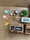 Sylvanian Families Kitchen Furniture Set With Food Accessories Collectible 15 