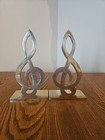 Silvestri Vintage Musical Notes Brass Bookends 