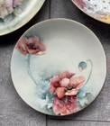 Set Of 3 Hand Painted Porcelain Plates Floral Pattern Gotham Nippon Antique Vtg