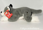 Fao Schwarz Adopt-a-pet Husky Wolf Dog Gray Plush Stuffed Animal 14  New