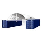 20x40 Container Shelter Canopy   Back Panel  18oz Pvc - Industrial Storage