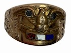 Fraternal Order Of Eagles 14k Gold Shell Eagle Motif Ring Size 10 75 Vintage 