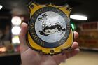 Rare Wyoming Game Fish Commission Sheild Porcelain Metal Sign Camping Park Ammo