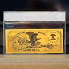 100mg 24k Gold 1878  10000 Ten Thousand Dollar Currency Banknote W white Coa