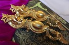 Antique French Empire Style Ormolu Bronze Lion Furniture Leg Mount Pediment X 2
