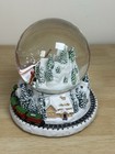 Martha Stewart Double Musical Water Globe Christmas Village With Train Scene