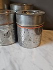 Vintage Aluminum Kitchen Canister Set Flour Sugar Coffee Tea Nesting 