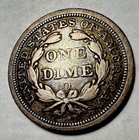 1857 O Seated Liberty Dime 90  Silver better Date vf Condition