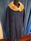 Bette Davis Owned Worn 50 s Wool Coat fur Trim From Hairstylist Sydney Guilaroff