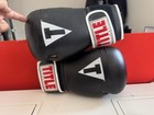 Title Boxing Gel Enforced Black Bag Gloves