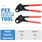 Icrimp Angle Pex Crimping Tool For 1 2-inch   3 4-inch With Cutter   Gauge