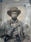 1 9 Tintype Civil War Confederate Soldier Partisan Bushwhacker Triple Armed