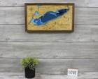 Multilayered Lake Erie Wood Map   Laser Engraved   Hardwood Framed Wall Art