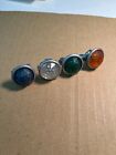 Lot Of 4 Vintage Bicycle 1  Faceted Reflectors Schwinn Monark Roadmaster Higgins