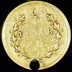 1855 25c California Gold     Vf Details Holed     Coin Round  1 4 Dollar    trusted   