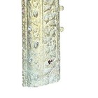 Antique Victorian Gold Painted Cast Iron Fireplace Insert Surround
