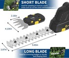 Cordless Hedge Trimmer 20v Battery 2-in-1 Electric Grass Shear And Shrub Trimmer