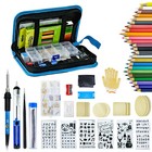 116pcs Wood Burning Kit For Embossing Carving Soldering Diy Creative Tool Set Us