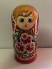 Unique 9 1 2    Russian Nesting Doll Hand Painted Red Babushka Set Of 10 Vintage