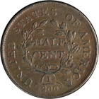 1806 Half Cent  small 6  Stemless Wreath  Choice Xf C-1 R 1 Great Eye Appeal