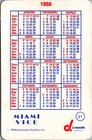 1988 Miami Vice Calendar 10 X 6 5 Cm  4  X 2 5   Portugal Don Johnson Vintage  3