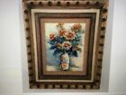 Vintage Original Floral Acrylic Still Painting By Julia