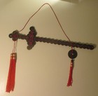 Vintage Chinese  Spirit Feng Shui Sword Made W Chinese Unsearched Brass Coins
