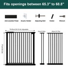 Baby Safety Gate Extra Tall Walk Thru Pet Fence Indoor Security Dog Door Wide