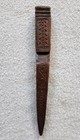 Antique Holy Island Treen Knitting Sheath C1850 Victorian 6 5  Chip Carved Ooak