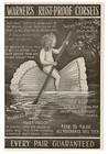 1900 Warner Boned Rust Proof Corset Antique Print Ad Lingerie Art Nouveau