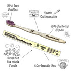Natural Bamboo Toothbrush Bpa Free Color Bristles Pack Of 5 Organic Labs 
