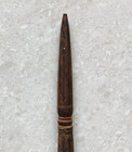 19c Antique Hand Carved Iron Spear End Original Old Collectible 7 25  Long Sp159