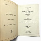 Vintage 1935-36 Peoples Symphony Orchestra Concert Program - Jordan Hall  Boston