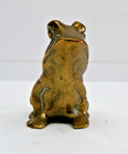 Modern Design Brass Frog Paperweight   Figurine - Cmc - Nice Detail