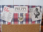 Vtg The Official Preppy  handbook  Bulletin Board Cork Includes 2 Map Pins Vhtf