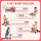 Baby Walker 5-in-1 Activity Center For Girls 12 Months Learning To Walk Red