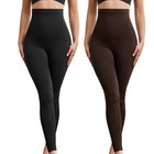 Anti Cellulite Compression Leggings Leg Shaper High Waist Black Pants Shapewear