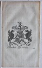 1768 Antique Print Family Crest Coat Of Arms Touchet Lord Audley