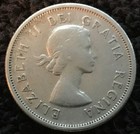 1958 Canada Quarter 25 Cents  800 Silver Coin Km  52