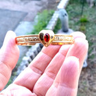 Vintage Child s Gold Plated Petite Puffy Heart Necklace And Bracelet Set