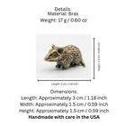 Opossum Figurine Miniature Wildlife Decor Trash Panda Friend Solid Brass Animal
